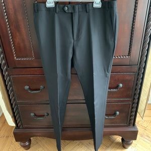 Bar III Men’s Suit Dress Pants 36W 32L 100% Wool gray striped extra slim fit